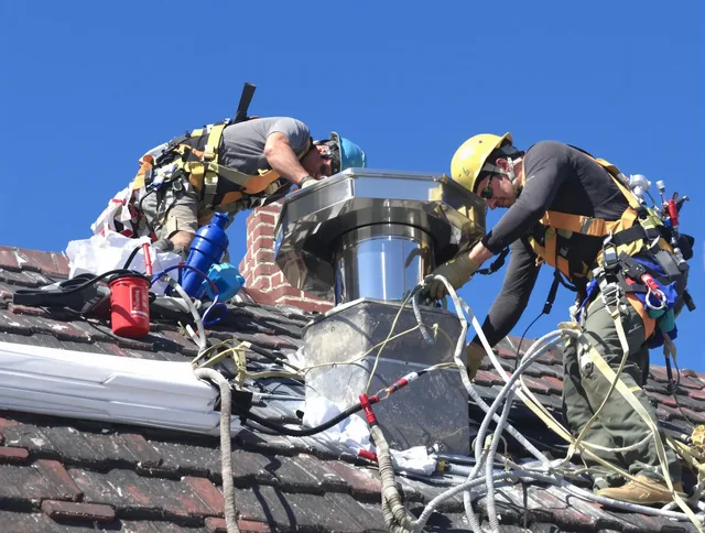 Protective chimney cap installed by Pataskala Chimney Sweep in Pataskala, OH