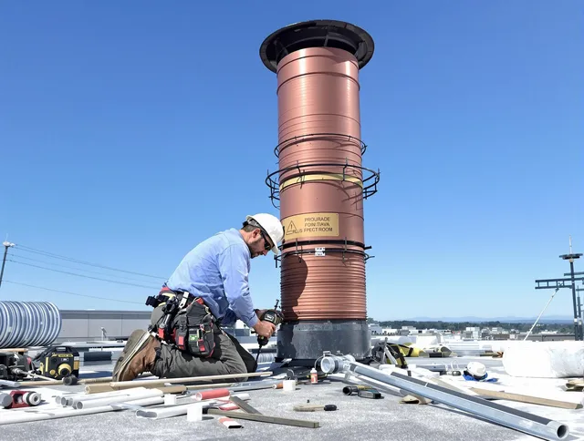 Installed chimney liner by Pataskala Chimney Sweep in Pataskala, OH