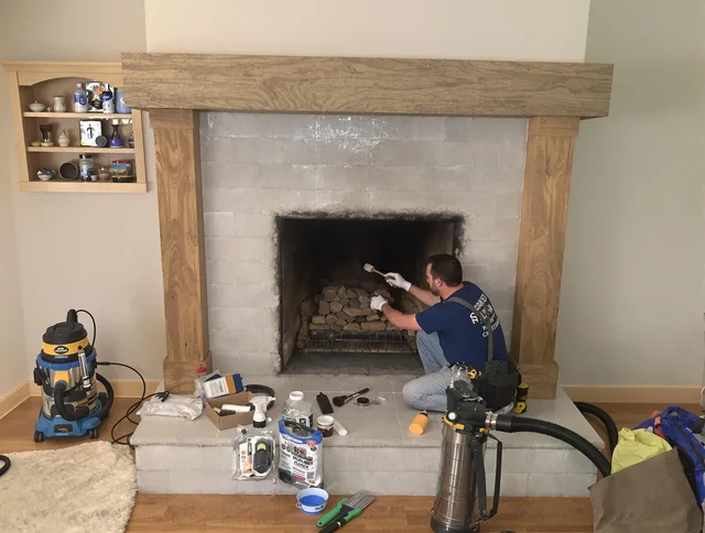Detailed creosote removal process by Pataskala Chimney Sweep in Pataskala, OH